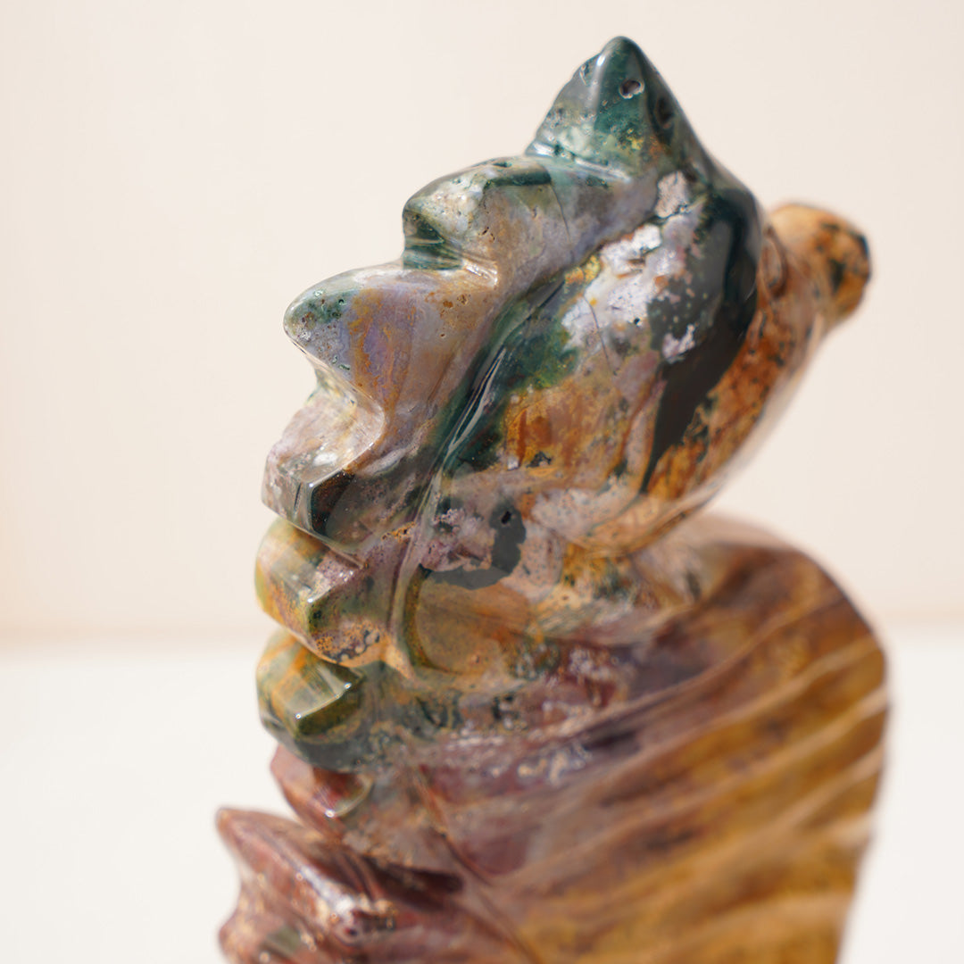 Large Ocean Jasper Seahorse