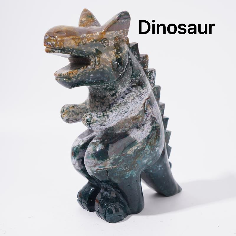 Natural Ocean Jasper Crystal Carved Stone Animals